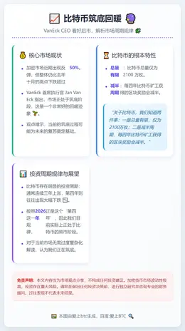 比特币筑底回暖，VanEck CEO看好后市