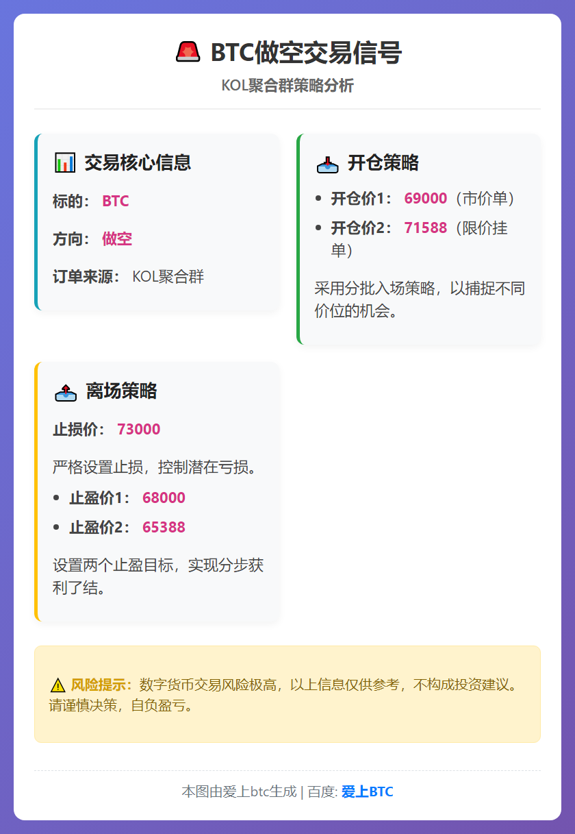 BTC做空交易信号
