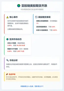 亚股随美股期货齐跌