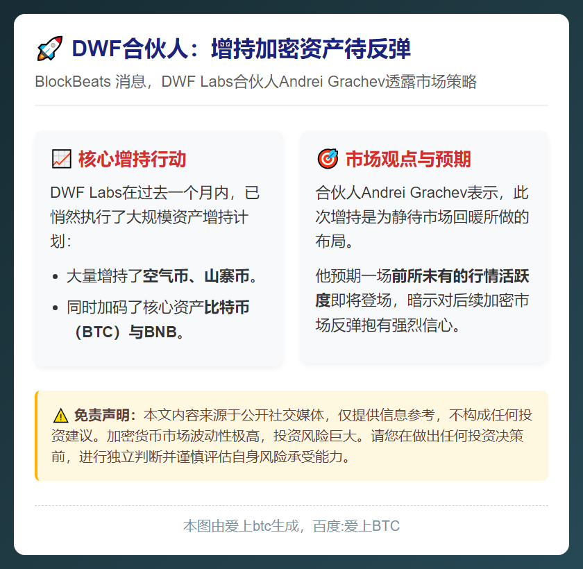 DWF合伙人：2月增持加密资产待反弹