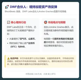 DWF合伙人：2月增持加密资产待反弹