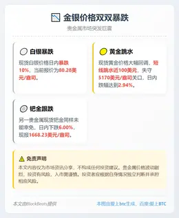 金银价格双双暴跌