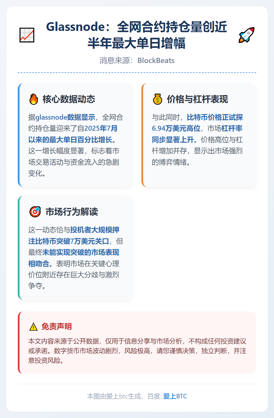 Glassnode：全网合约持仓量创近半年最大单日增幅