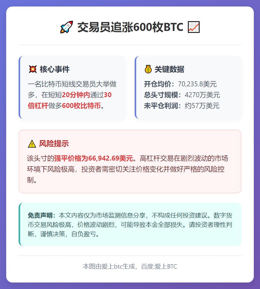 交易员追涨600枚BTC