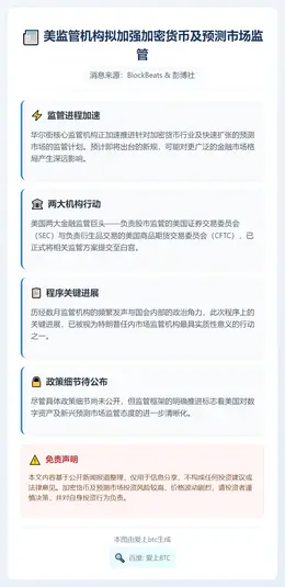 美监管机构拟加强加密货币及预测市场监管