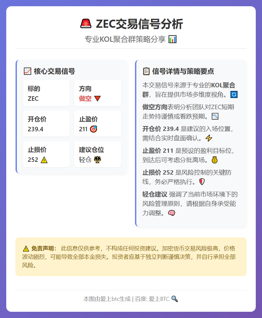 ZEC做空信号