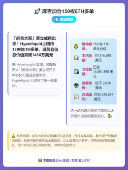 麻吉加仓150枚ETH多单