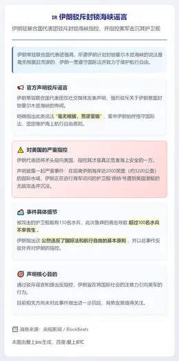 伊朗驳斥封锁海峡谣言