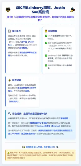 SEC与Rainberry和解，Justin Sun案告终
