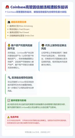 Coinbase高管因信披违规遭股东起诉