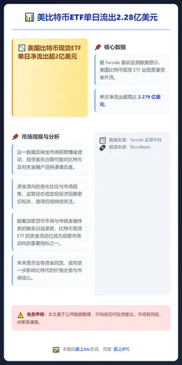 美比特币ETF单日流出2.28亿美元