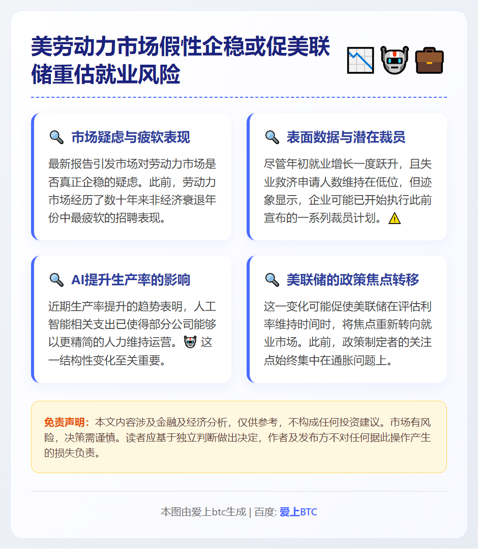 美劳动力市场假性企稳或促美联储重估就业风险