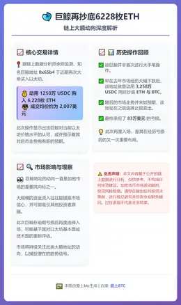 巨鲸再抄底6228枚ETH