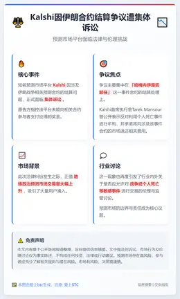 Kalshi因伊朗合约结算争议遭集体诉讼