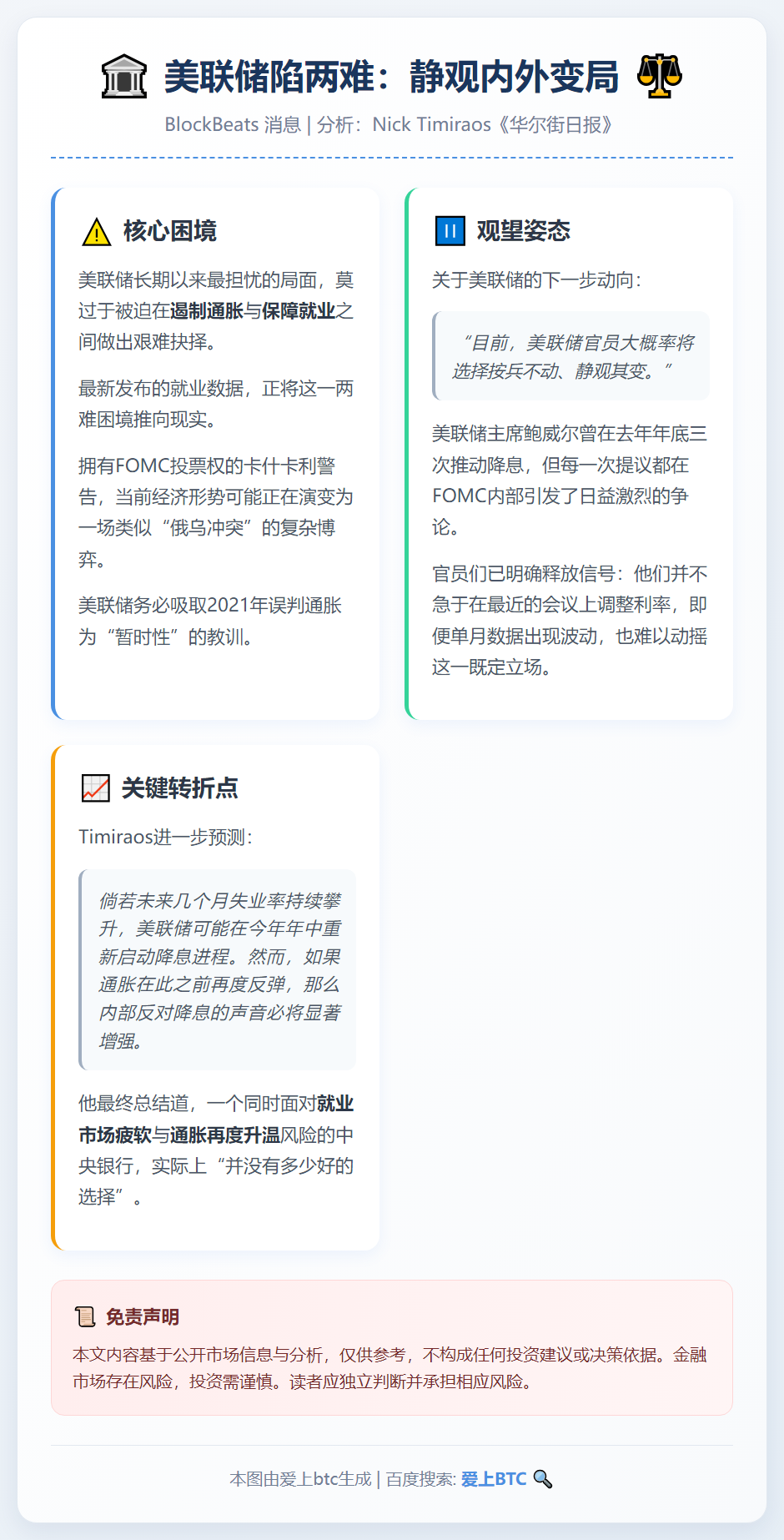 美联储陷两难：静观内外变局