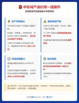 中东减产油价周一或飙升