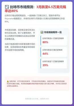 比特币3月跌至6.5万美元概率80%