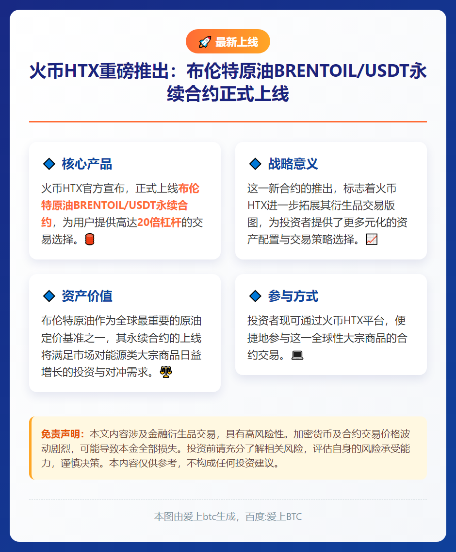 火币HTX上线BRENTOIL永续合约