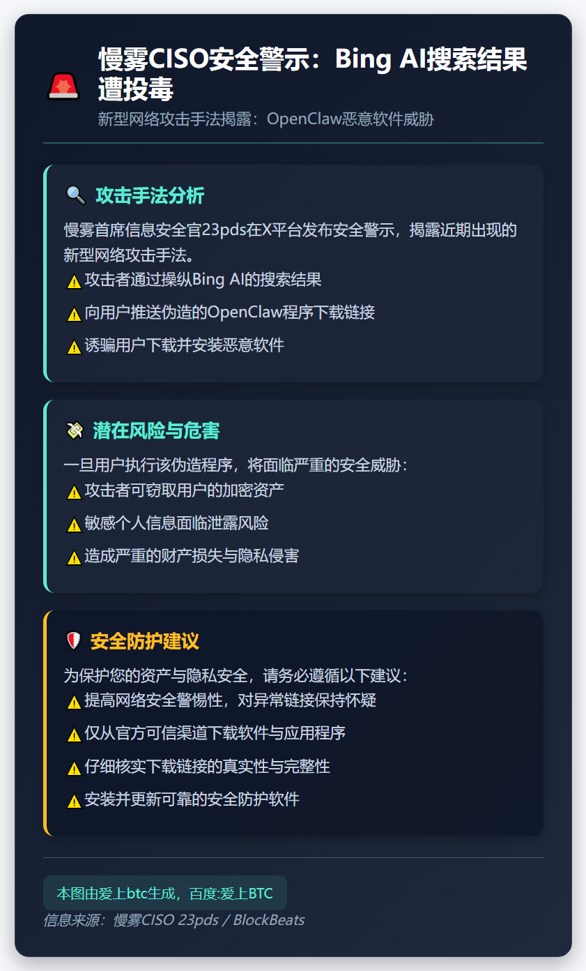 慢雾CISO：Bing AI搜索结果遭投毒，OpenClaw