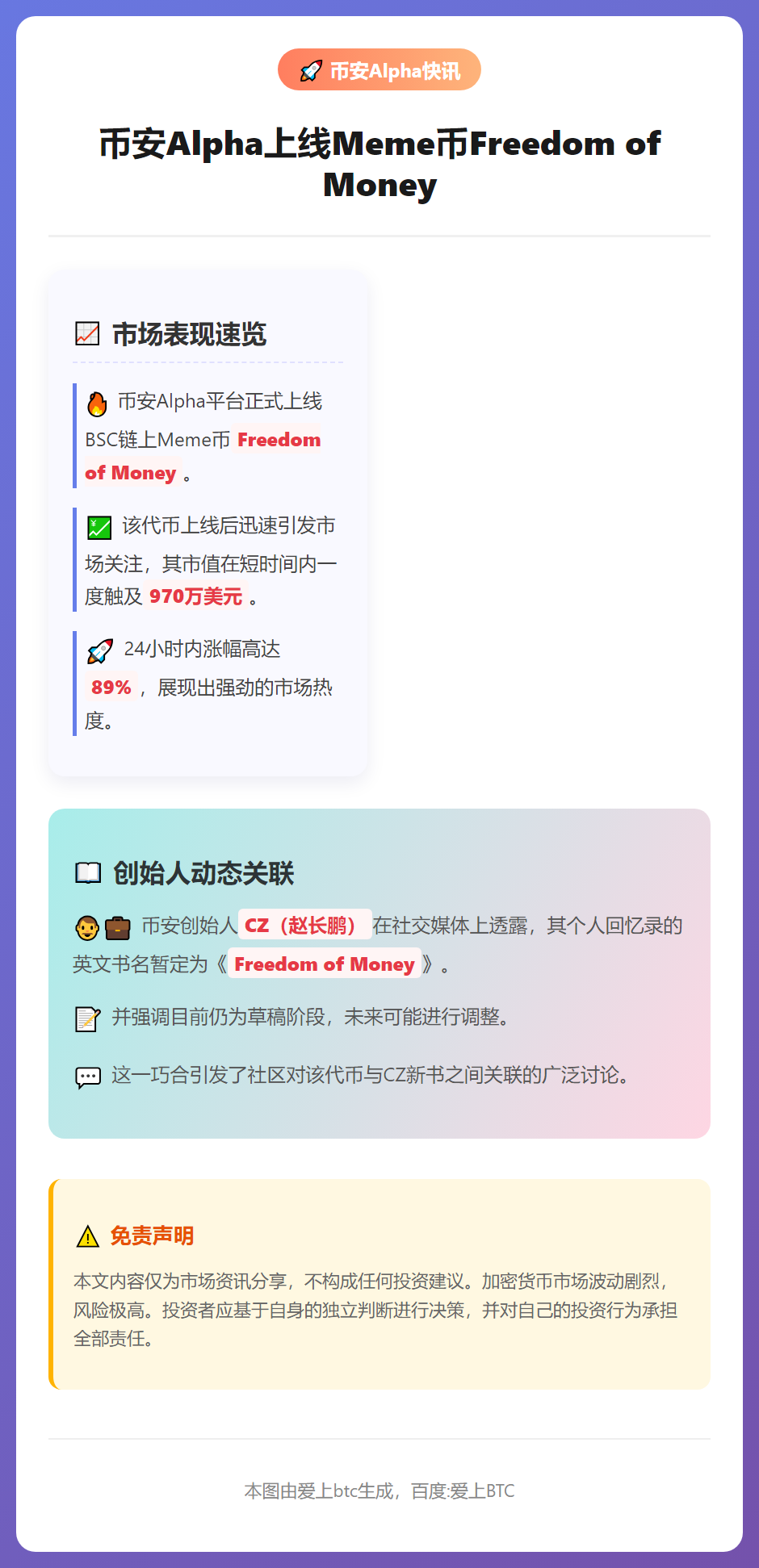 币安Alpha上线货币自由