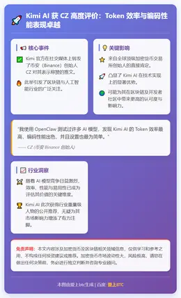 CZ称赞Kimi获官方转发