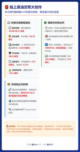 美布两油主力空军持仓1260万桶 成链上最大空头