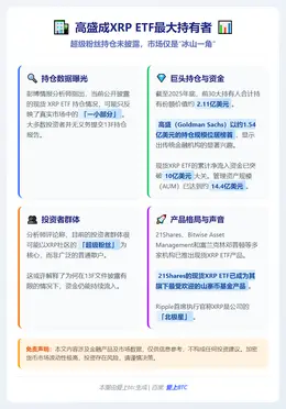 高盛成XRP ETF最大持有者，超级粉丝持仓未披露