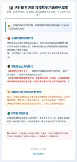沃什提名遇阻 共和党要求先查鲍威尔
