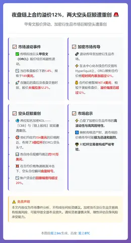 夜盘链上合约溢价12%，两大空头巨鲸遭重创