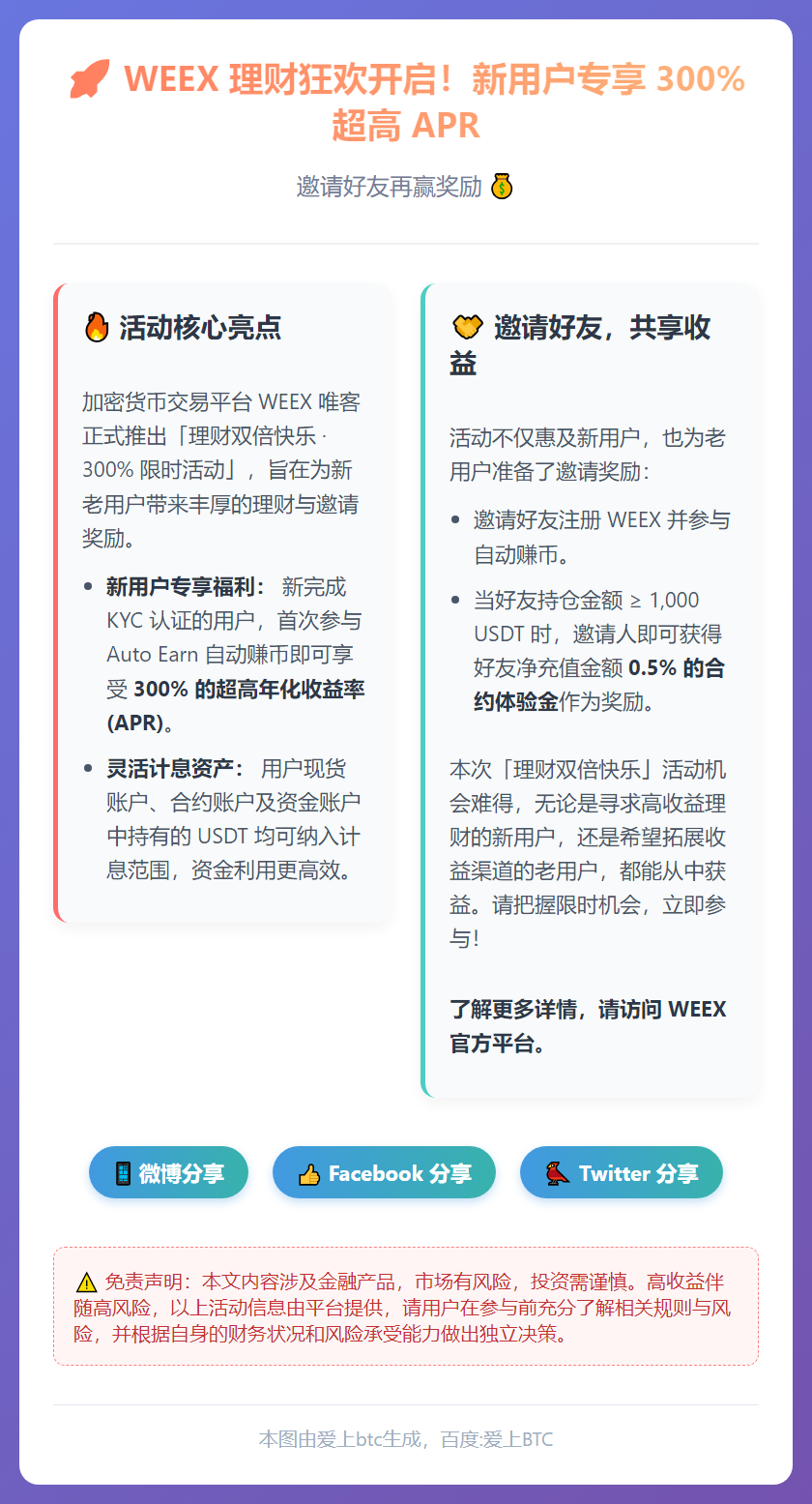 新用户专享300% APR理财加息