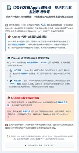 欧央行发布Appia路线图，规划代币化金融市场未来