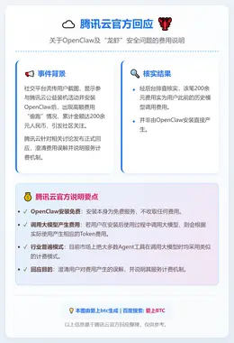 腾讯云：OpenClaw免费安装，后续使用收Token费
