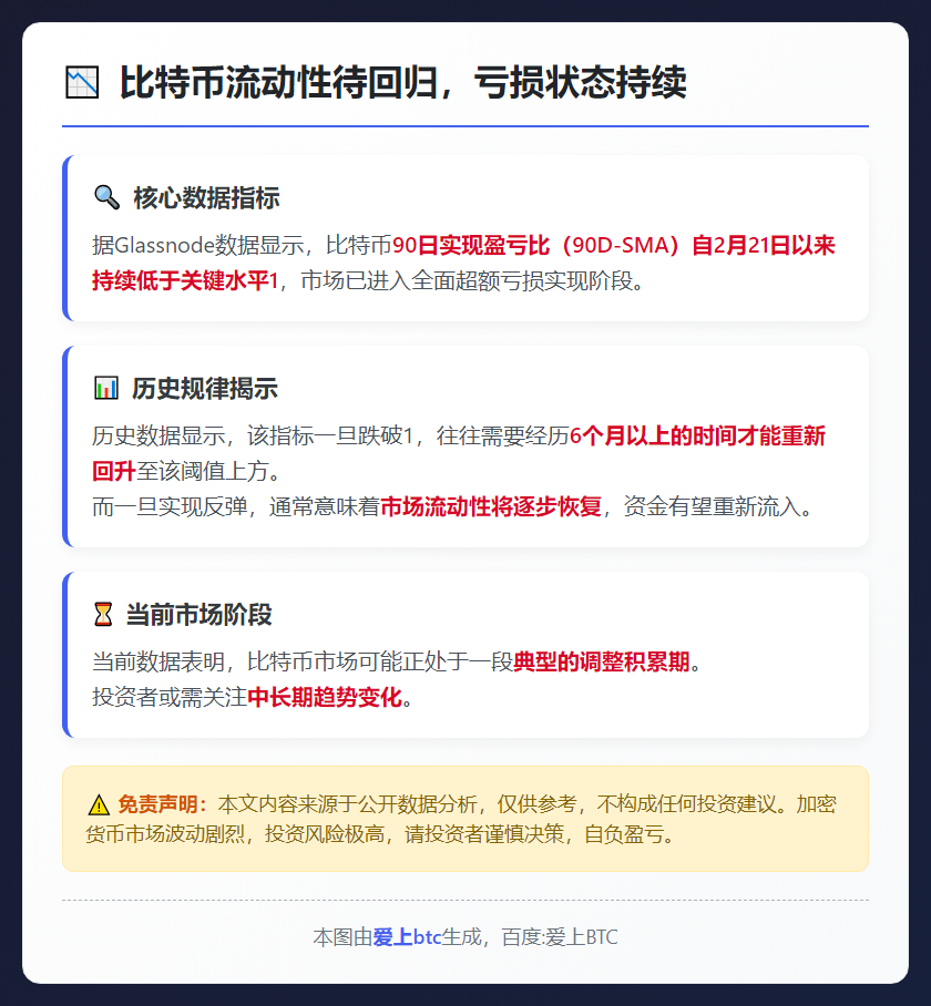 比特币流动性待回归，亏损状态持续