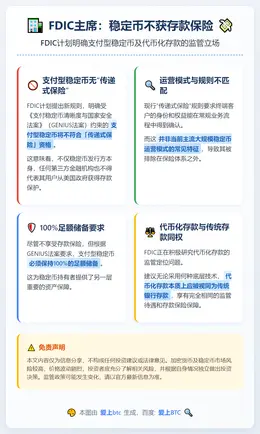 FDIC主席：稳定币不获存款保险