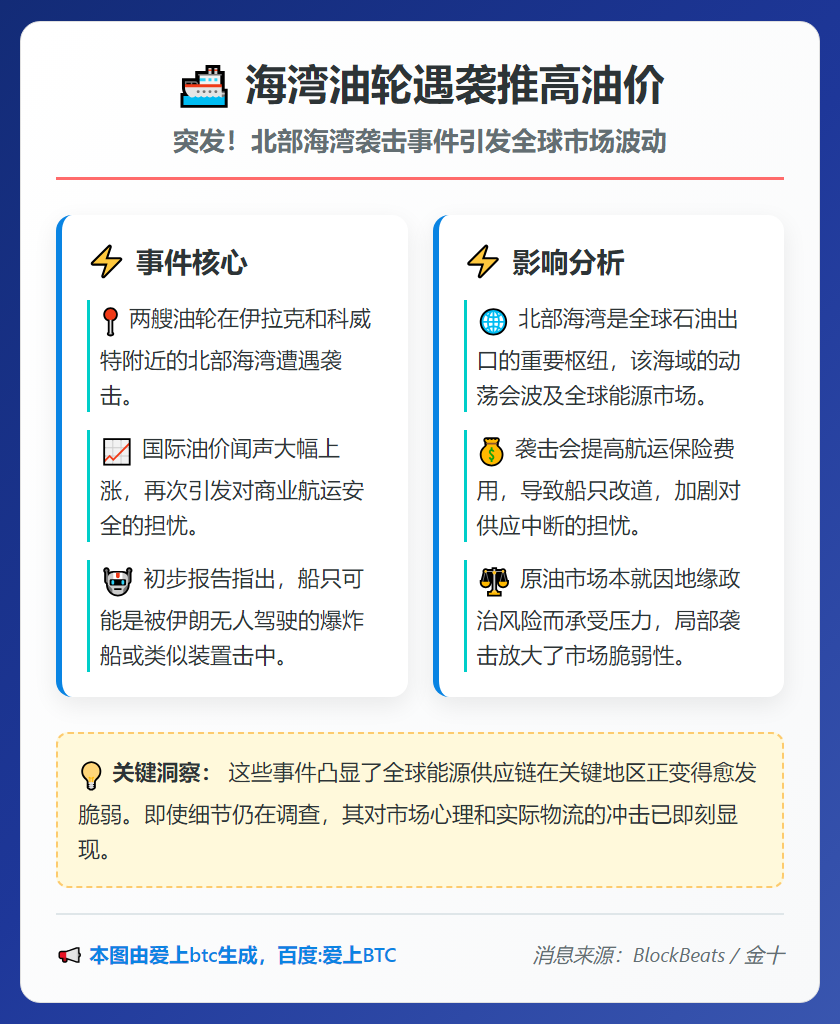 海湾油轮遇袭推高油价