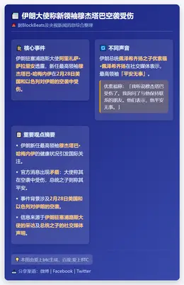 伊朗大使称新领袖穆杰塔巴空袭受伤