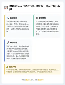 BNB Chain上USDT活跃地址飙升预示比特币反弹