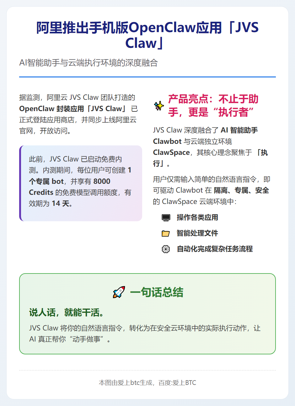 阿里推出手机版OpenClaw应用「JVS Claw」