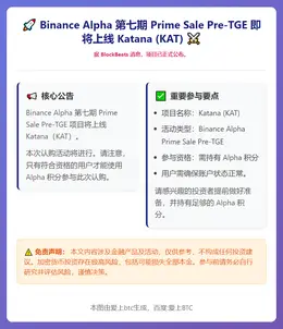 Binance Alpha Pre-TGE上线Katana（