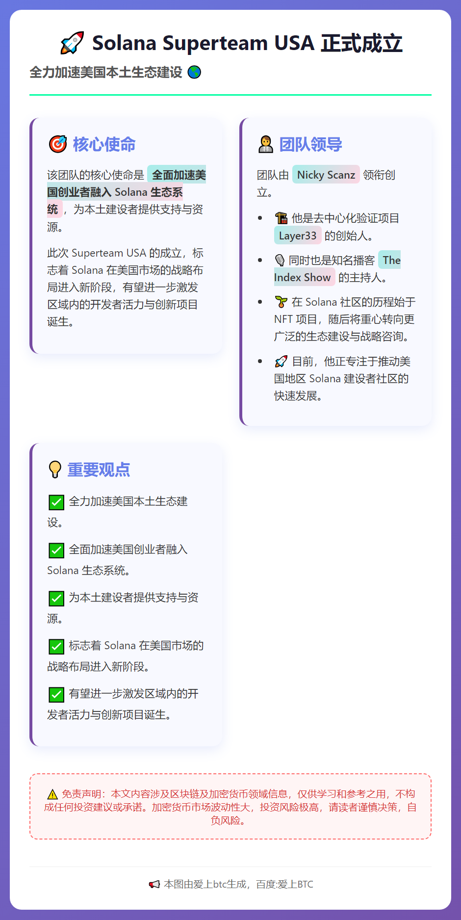 Solana Superteam USA成立，加速美国创业者