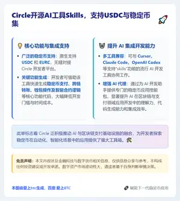 Circle开源AI工具Skills，支持USDC与稳定币集