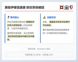 美驻伊使馆遇袭 防空系统被毁