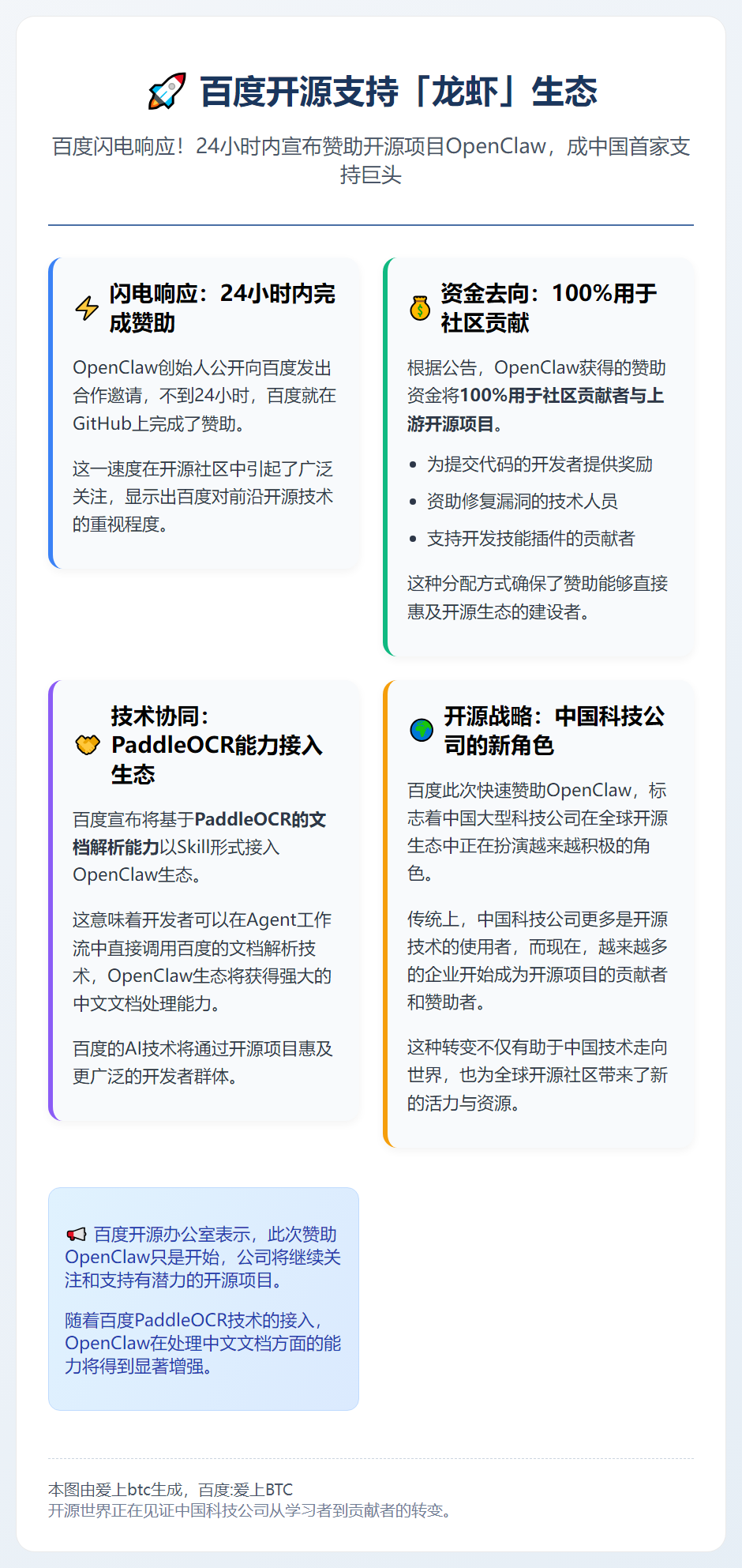 百度开源支持「龙虾」生态