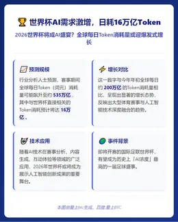 世界杯AI需求激增，日耗16万亿Token