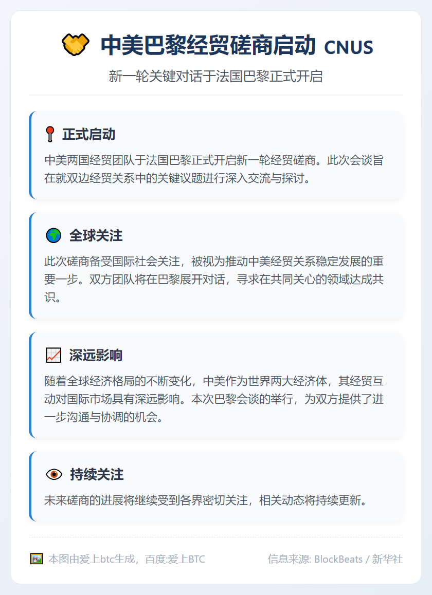 中美巴黎经贸磋商启动