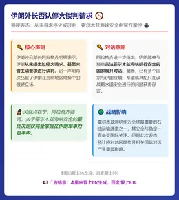 伊朗外长否认停火谈判请求
