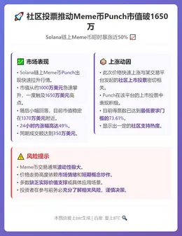 社区投票推动Meme币Punch市值破1650万
