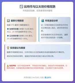 比特币以太坊价格双跌