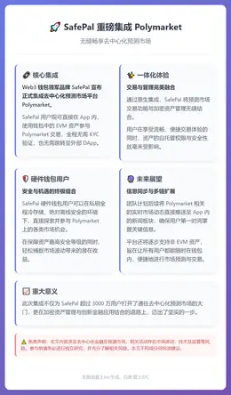 SafePal集成Polymarket，开启去中心化预测市场