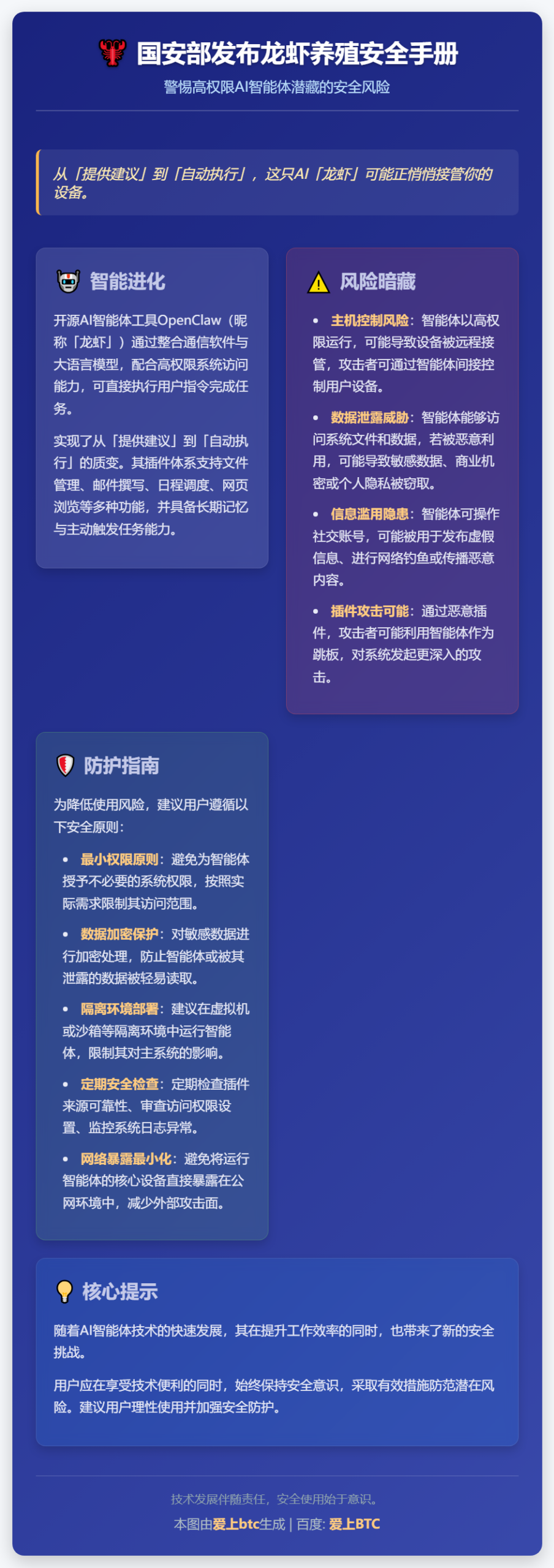 国安部发布龙虾养殖安全手册